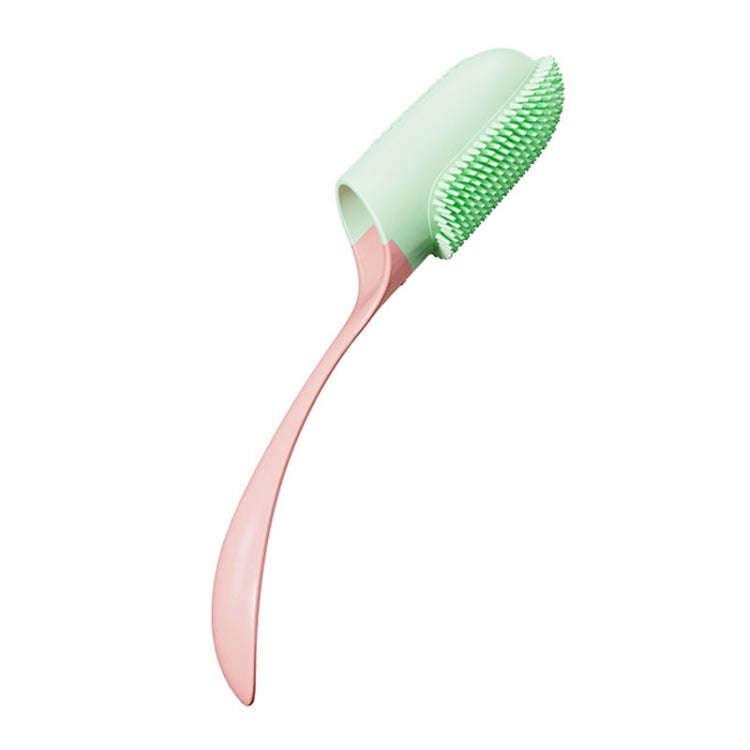 Pets Finger Toothbrush With Handle Dogs And Cats Oral Cleaning Tools(Pink)