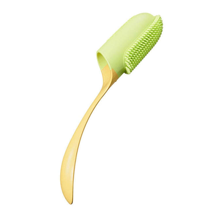 Pets Finger Toothbrush With Handle Dogs And Cats Oral Cleaning Tools(Yellow)
