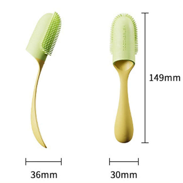 Pets Finger Toothbrush With Handle Dogs And Cats Oral Cleaning Tools(White)