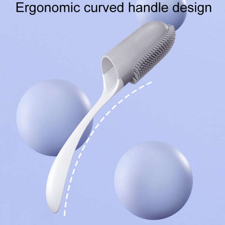 Pets Finger Toothbrush With Handle Dogs And Cats Oral Cleaning Tools(White)