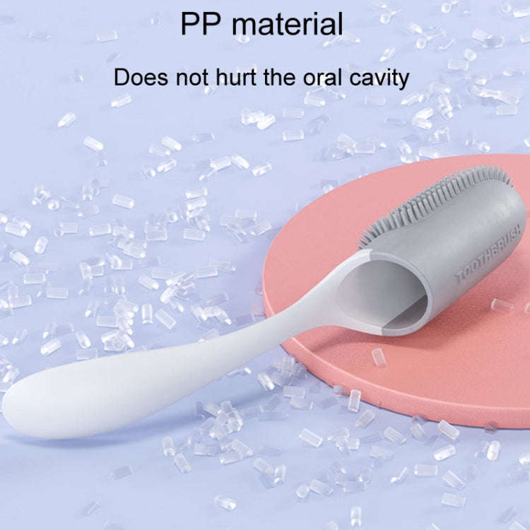 Pets Finger Toothbrush With Handle Dogs And Cats Oral Cleaning Tools(White)