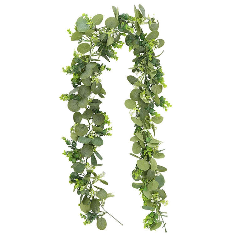 180cm Simulation Greenery Eucalyptus Ivy Leaf Rattan Hanging Fake Flower Decoration Rattan, Style...
