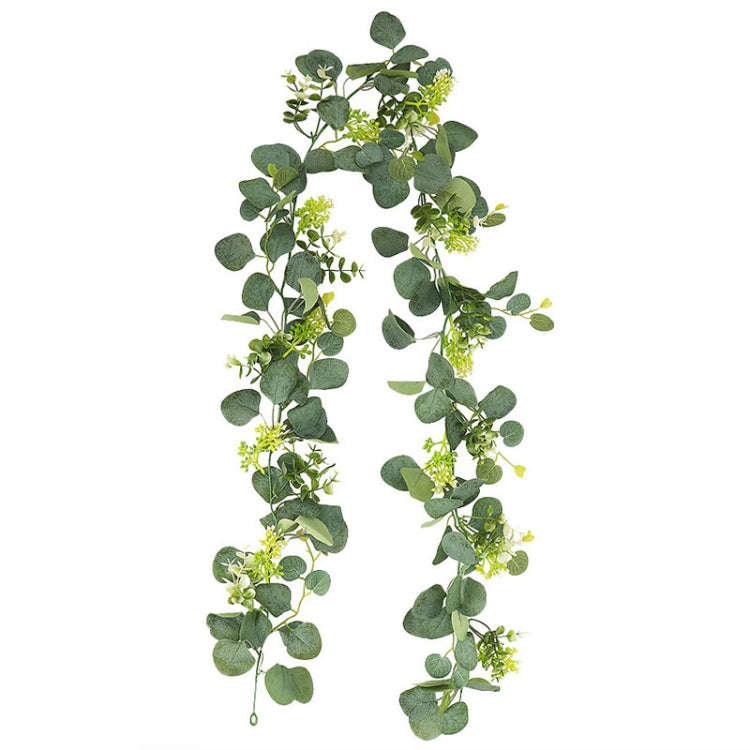 180cm Simulation Greenery Eucalyptus Ivy Leaf Rattan Hanging Fake Flower Decoration Rattan, Style...