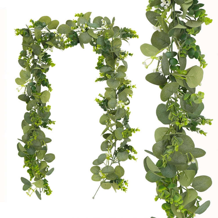 180cm Simulation Greenery Eucalyptus Ivy Leaf Rattan Hanging Fake Flower Decoration Rattan, Style...