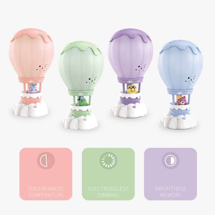 Cartoon Balloon Shape USB Charging Eye Protection LED Night Light Bedroom Reading Table Lamp, Col...