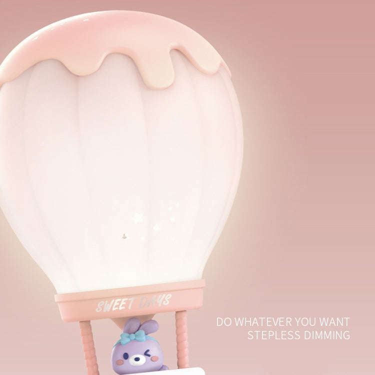 Cartoon Balloon Shape USB Charging Eye Protection LED Night Light Bedroom Reading Table Lamp, Col...