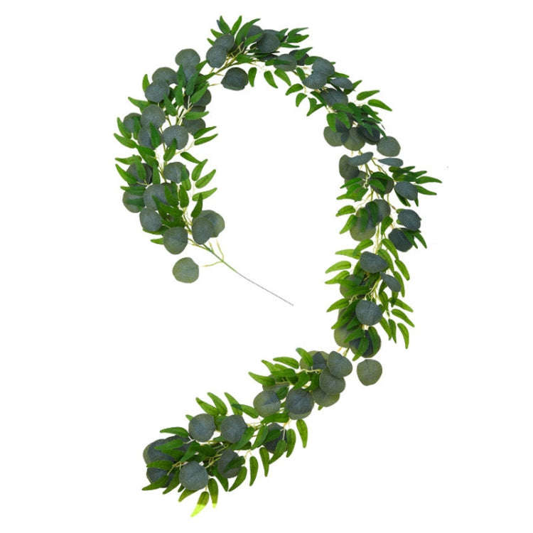 Artificial Greenery Eucalyptus Leaf Vine Simulation Rattan Home Decoration, Style: 2m Eucalyptus+...