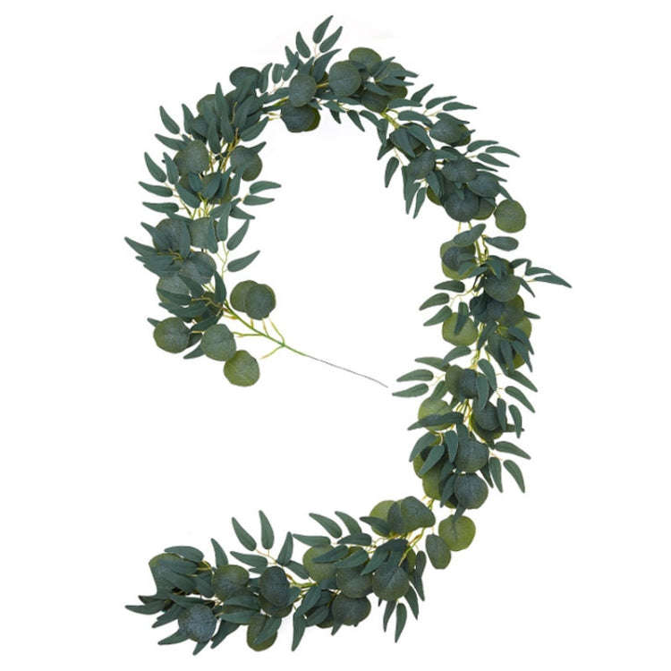 Artificial Greenery Eucalyptus Leaf Vine Simulation Rattan Home Decoration, Style: 2m Eucalyptus ...
