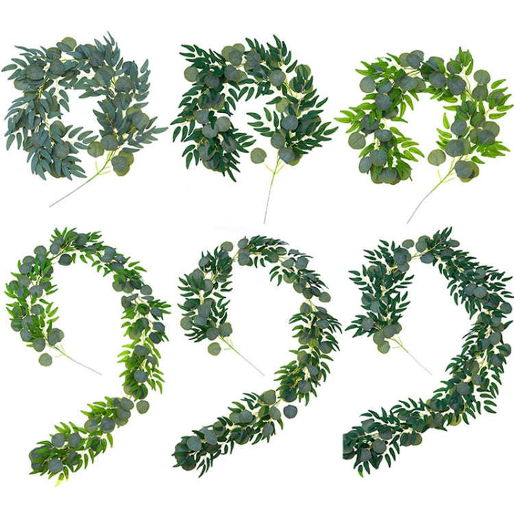 Artificial Greenery Eucalyptus Leaf Vine Simulation Rattan Home Decoration, Style: 1m Eucalyptus+...