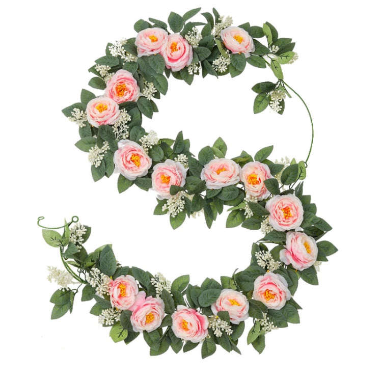 2pcs 2m Simulation Flower Rattan Party Decoration Forest Wedding Arrangement Artificial Rose Ratt...