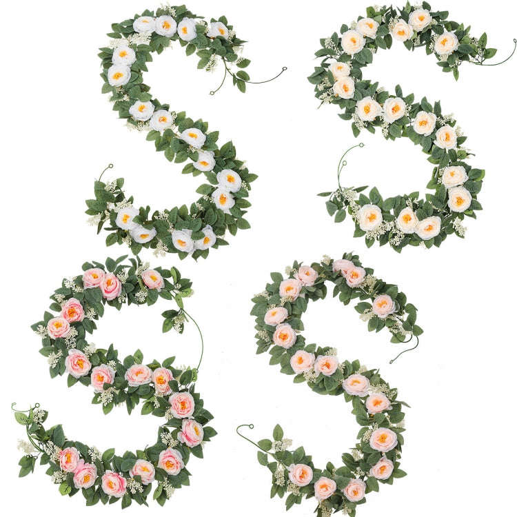 2pcs 2m Simulation Flower Rattan Party Decoration Forest Wedding Arrangement Artificial Rose Ratt...