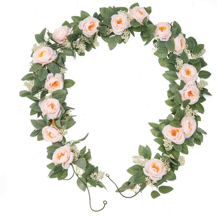2pcs 2m Simulation Flower Rattan Party Decoration Forest Wedding Arrangement Artificial Rose Ratt...
