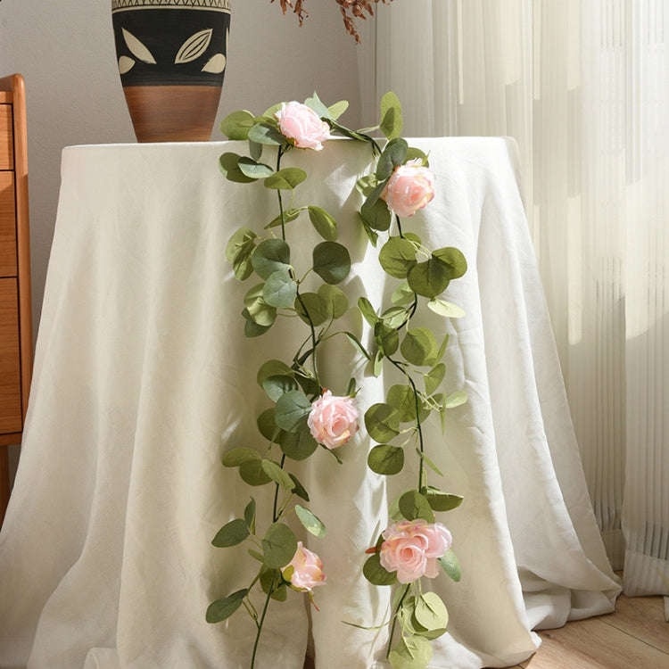 2pcs 2m Simulation Flower Rattan Party Decoration Forest Wedding Arrangement Artificial Rose Ratt...