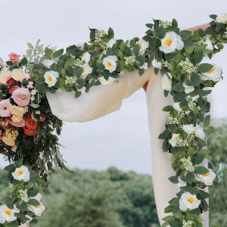 2pcs 2m Simulation Flower Rattan Party Decoration Forest Wedding Arrangement Artificial Rose Ratt...