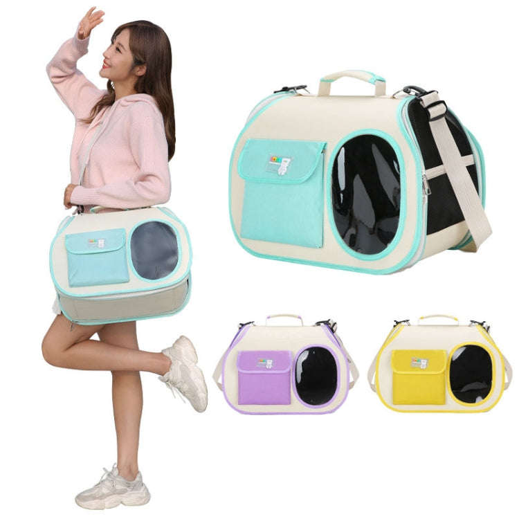 Crossbody Pet Bag Cast And Dogs Outdoor Carrying Portable Single Shoulder Bag(Purple)