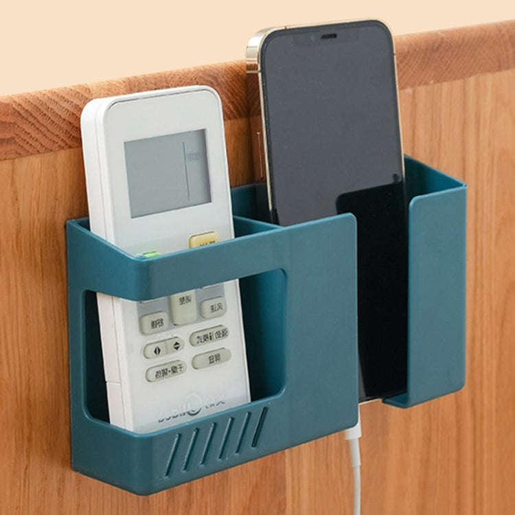 Double Grid Wall-Mounted Storage Box Remote Control Sundries Organizer Mobile Phone Charging Hold...