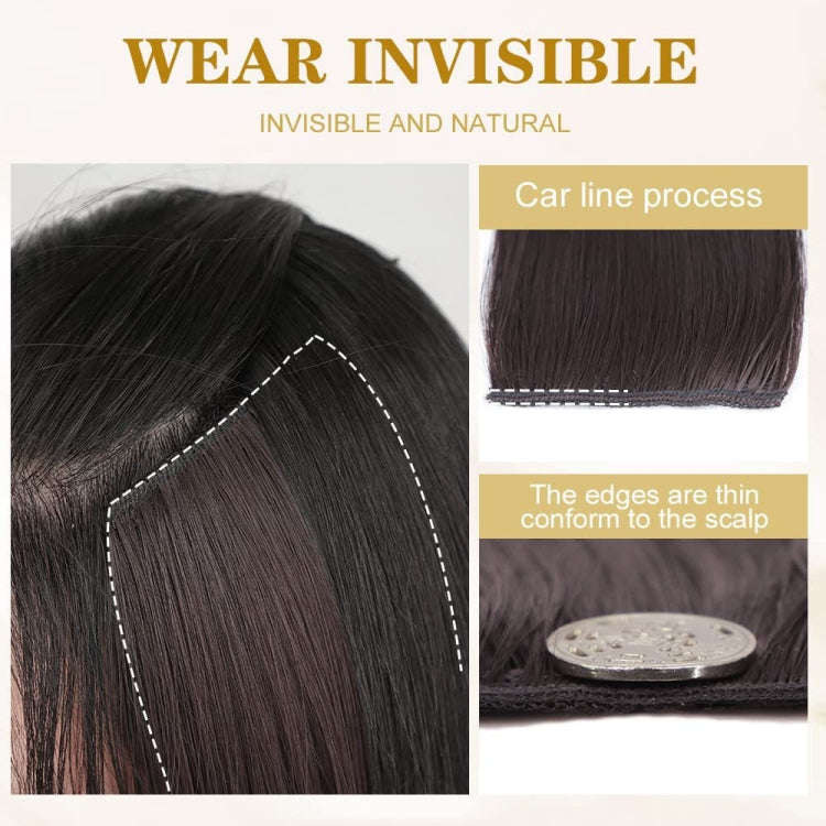 Invisible Pad Hair Roots Both Sides Puffy Wig Piece Faux Hair Extension Pad Hair Piece, Color: 30...