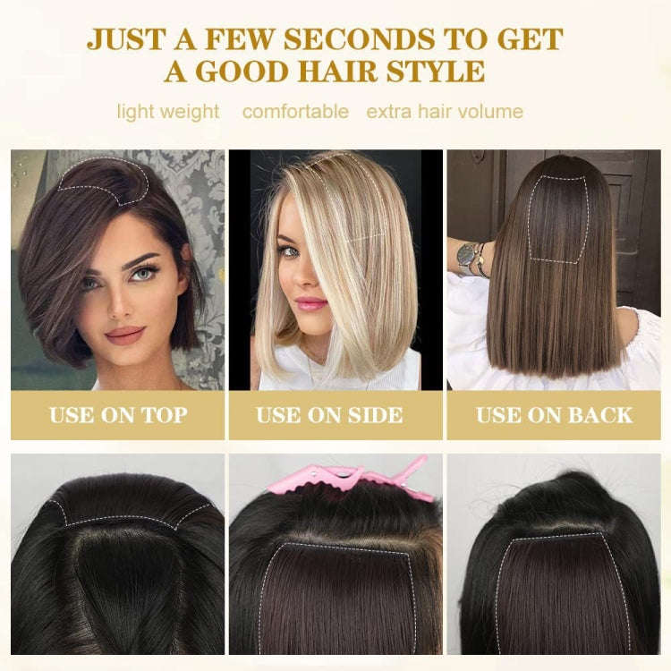 Invisible Pad Hair Roots Both Sides Puffy Wig Piece Faux Hair Extension Pad Hair Piece, Color: 10...