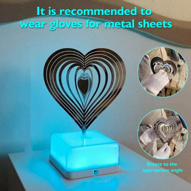 16 Colors 3D Rotating Bedside Lamp Night Light LED Rechargeable Ambient Light Decorative Ornament...
