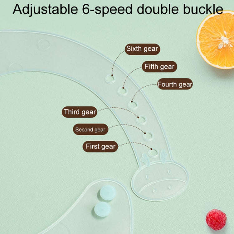 Baby Anti-Dirty Eating Bib Waterproof Silicone Infant Auxiliary Food Bib Drool Towel(Blue)