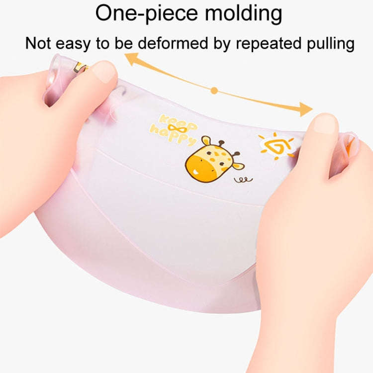 Baby Anti-Dirty Eating Bib Waterproof Silicone Infant Auxiliary Food Bib Drool Towel(Yellow)