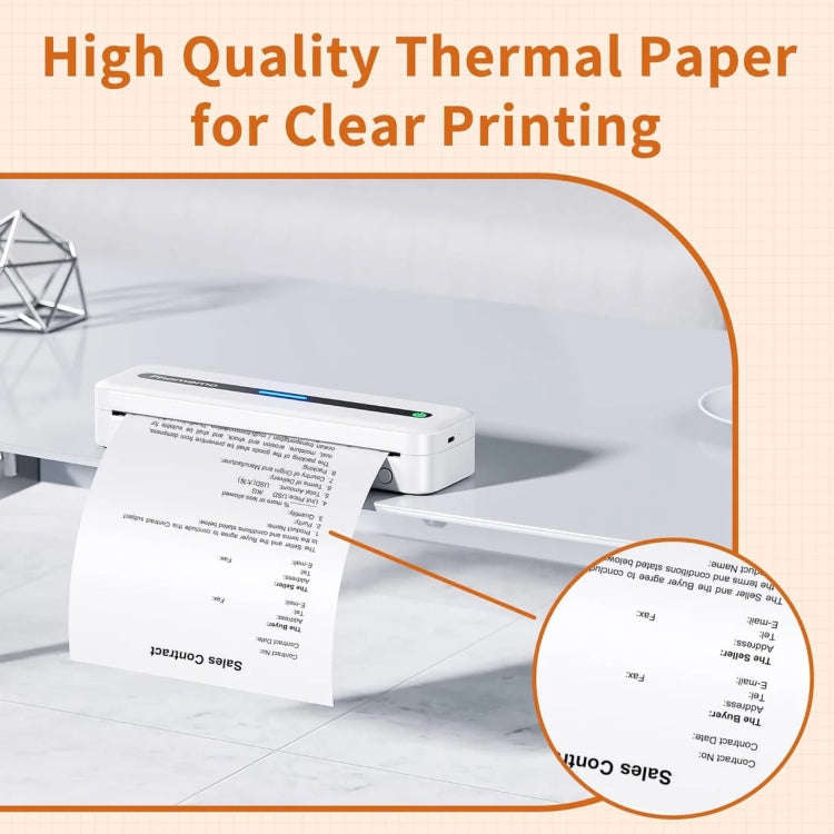 Phomemo 4rolls /Box Letter Writing Quick-Drying Thermal Paper 10-Year Long-Lasting For M832 / M83...