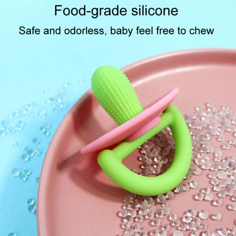 Silicone Cactus Teether Baby Anti Teething Sticks Toys(Green And Pink)