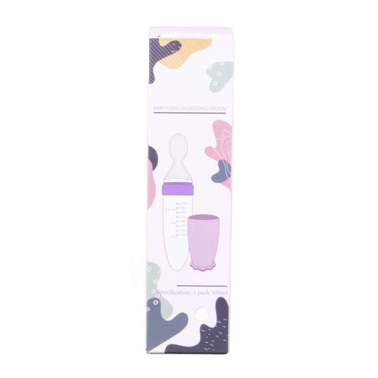 Infant Silicone Rice Paste Spoon Squeeze Feeding Soft Scoop Baby Complementary Food Tableware(Brown)