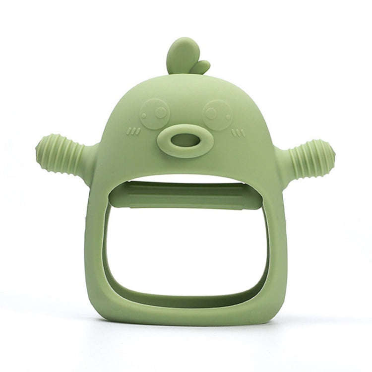 Cute Ducks Teething Toys Baby Infant Teething Pacifying Silicone Toothpick(Olive Green)