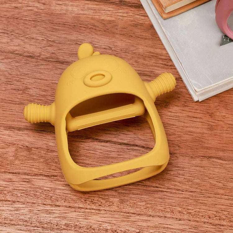 Cute Ducks Teething Toys Baby Infant Teething Pacifying Silicone Toothpick(Olive Green)