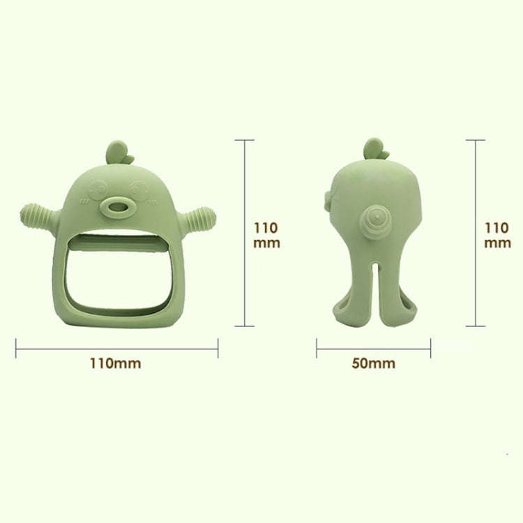 Cute Ducks Teething Toys Baby Infant Teething Pacifying Silicone Toothpick(Yellow)