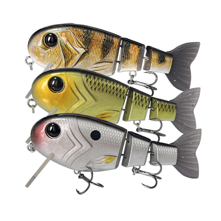With Tongue Plate 3 Section Bionic Fish Lua Sea Fishing Freshwater Universal Floating Fake Bait(L...