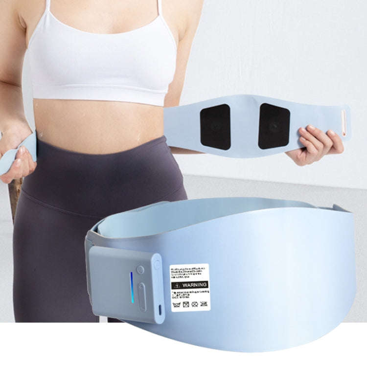 EMS Abdominal Fitness Device Slimming Waist Period Pain Relieve Massager(Lake Blue)