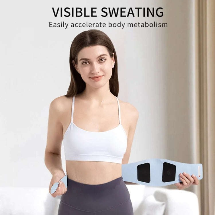 EMS Abdominal Fitness Device Slimming Waist Period Pain Relieve Massager(Lake Blue)