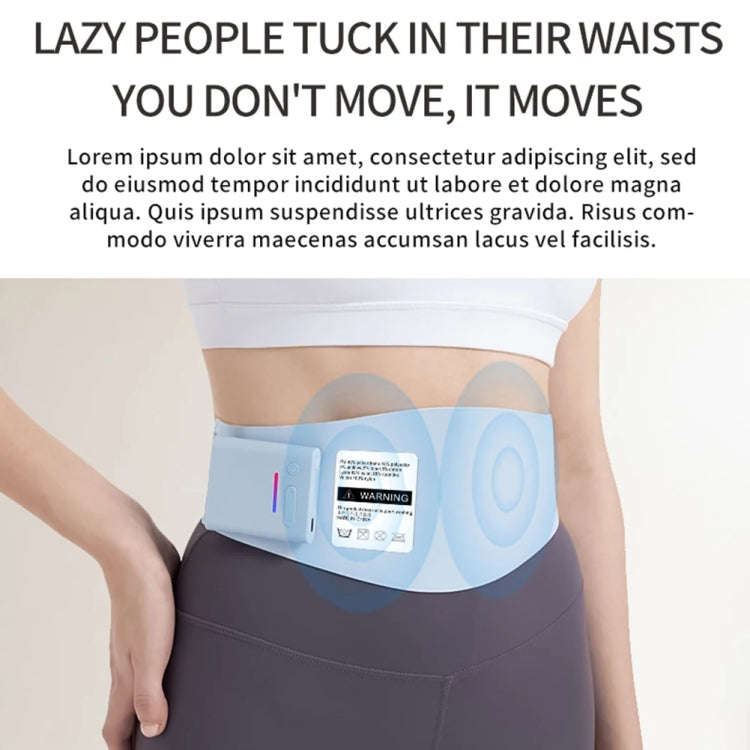 EMS Abdominal Fitness Device Slimming Waist Period Pain Relieve Massager(Lake Blue)