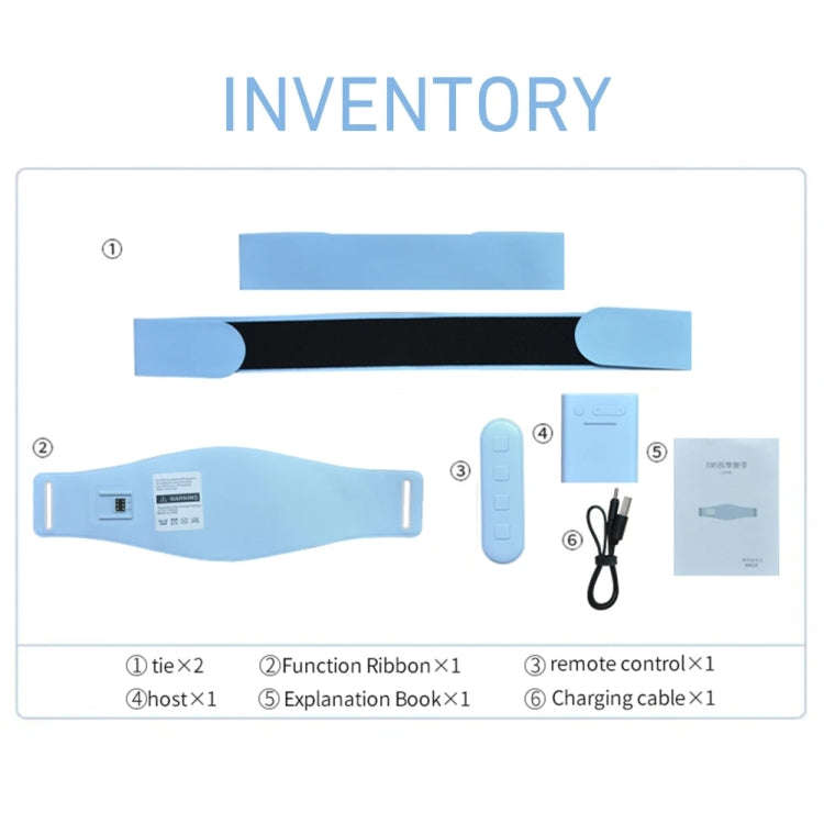 EMS Abdominal Fitness Device Slimming Waist Period Pain Relieve Massager(Lake Blue)