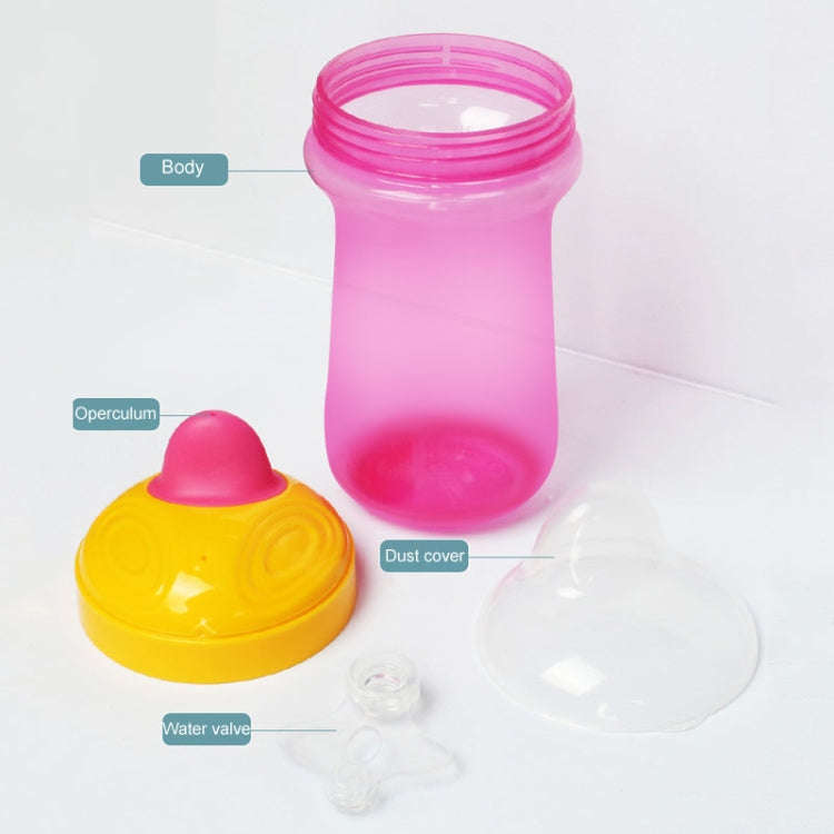 300ml Baby Learning Drinking Mug Children Portable Large Capacity Water Bottles(Green)