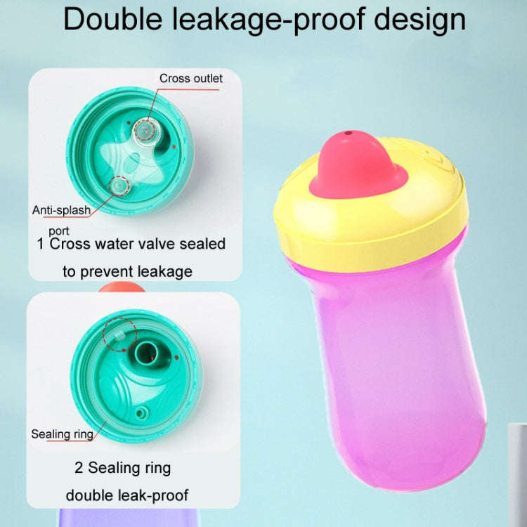 300ml Baby Learning Drinking Mug Children Portable Large Capacity Water Bottles(Green)