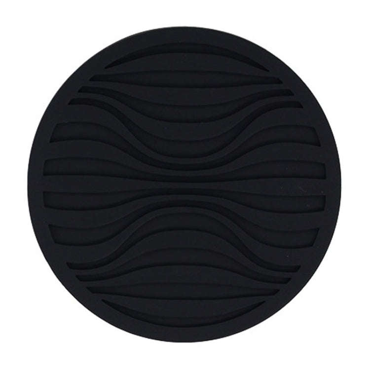 10x0.5cm Round Silicone Coaster Non-Slip Wave Mug Heat Insulation Cushion Drainage Coffee And Tea...