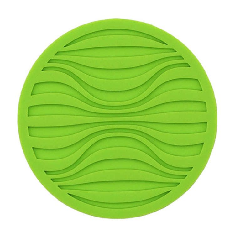 10x0.5cm Round Silicone Coaster Non-Slip Wave Mug Heat Insulation Cushion Drainage Coffee And Tea...