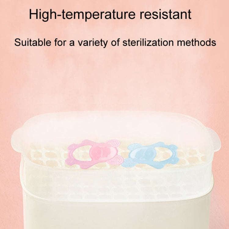 Baby Teething Stick Toys Childrens Silicone Bear Bites With Storage Box(Pink)