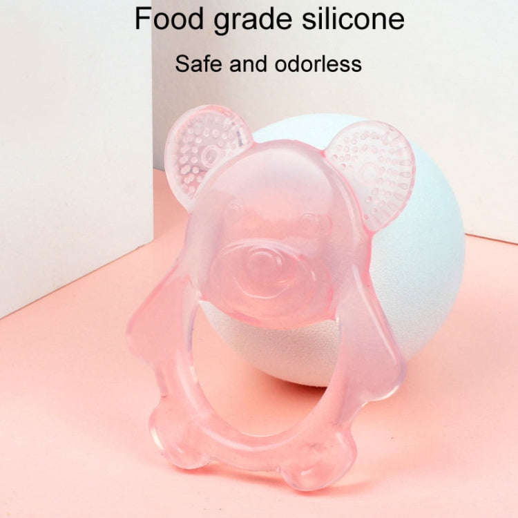Baby Teething Stick Toys Childrens Silicone Bear Bites With Storage Box(Blue)