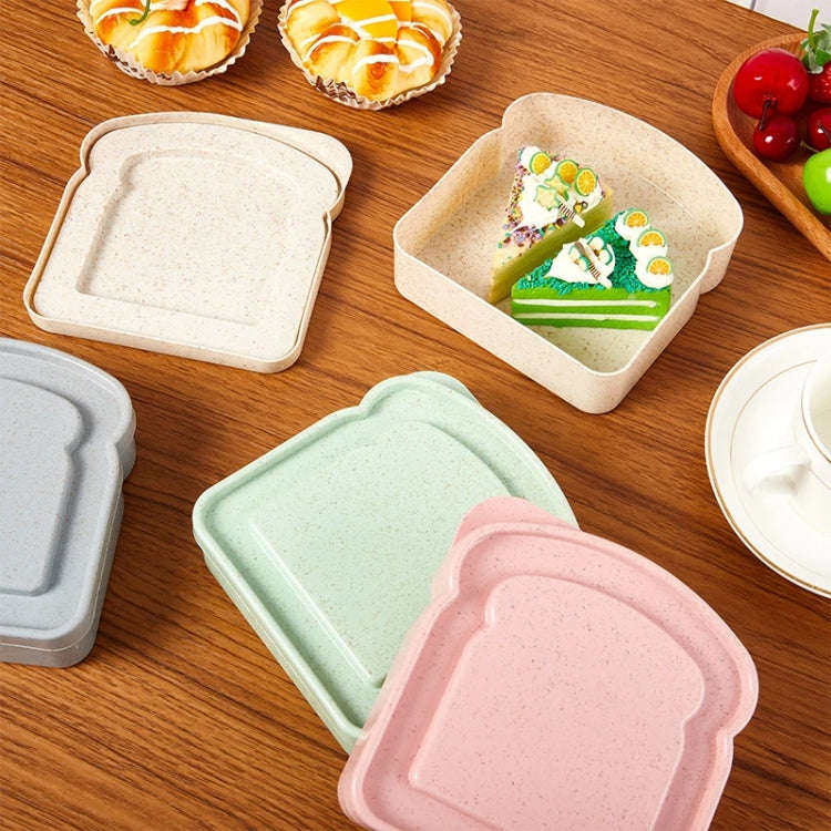 Home Toast Sandwich Storage Box Outdoor Portable Plastic Preservation Box(Pink)