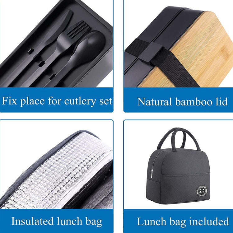 1200ml Portable Compartment Insulated Double Layer Lunch Box Microwavable Plastic Food Container,...