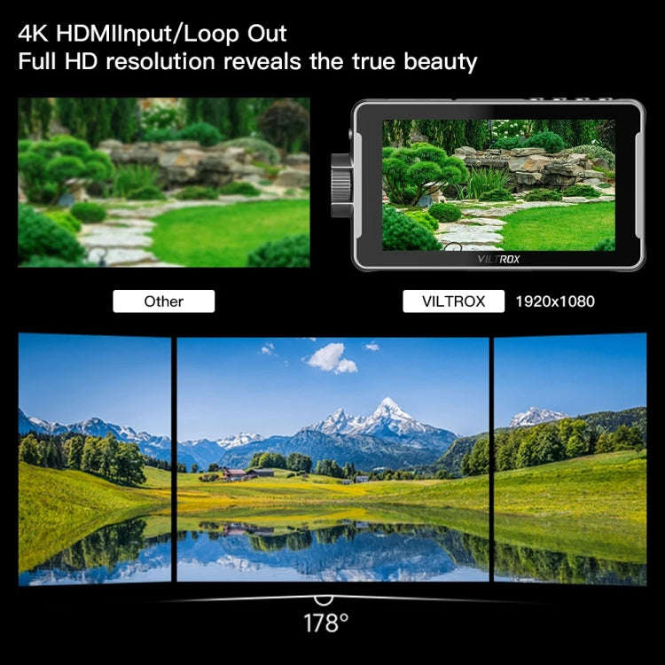 VILTROX DC550 Button Model 5.5 Inch Camera Studio Monitors 4K HDMI 3D LUT Director Monitor