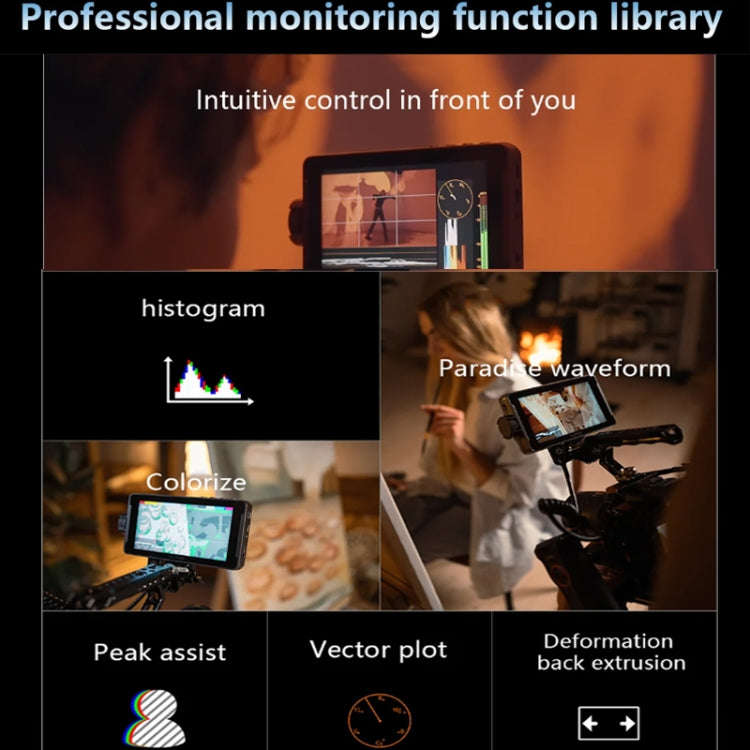 VILTROX DC550 Button Model 5.5 Inch Camera Studio Monitors 4K HDMI 3D LUT Director Monitor