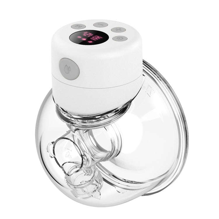 S12 LCD Screen Smart Large Capacity Portable Wearable Silent Electric Breast Pump, Color: White