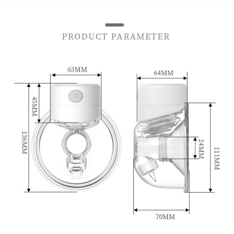 S12 LCD Screen Smart Large Capacity Portable Wearable Silent Electric Breast Pump, Color: Bilateral