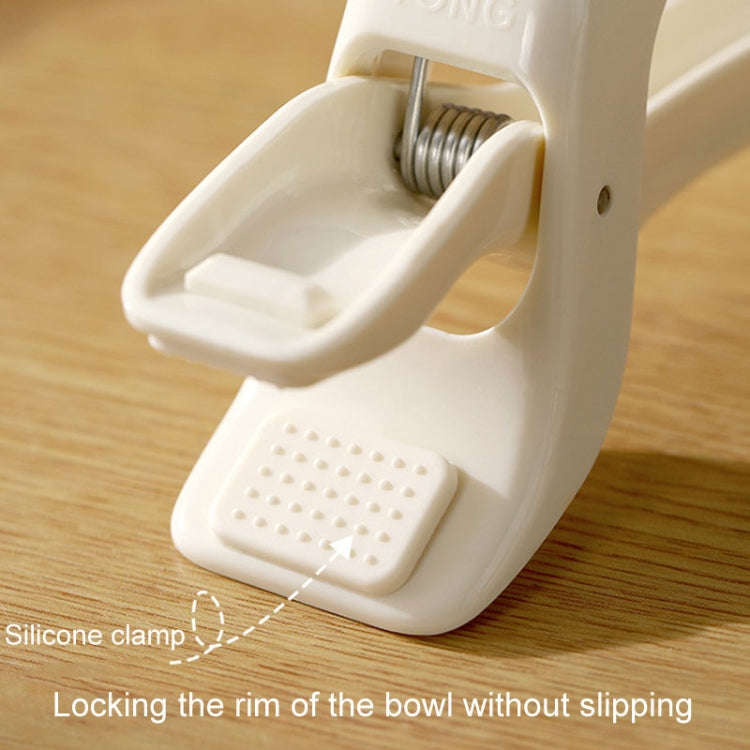 FaSoLa Household Anti-Scald Dish Clip Kitchen Non-Slip Insulated Plate Holder(Beige)