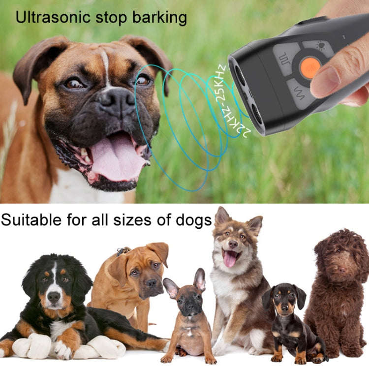 Dual Ultrasonic Repeller Pet Stop Barker With Mobile Power Supply Flashing Lighting Horn Function...